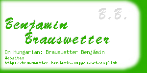 benjamin brauswetter business card